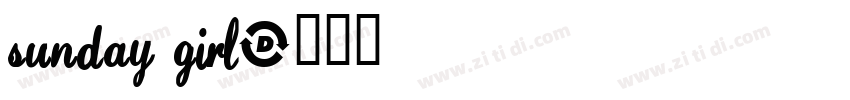 sunday girl字体转换
